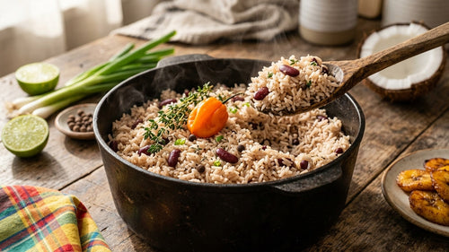Rice and Peas: Coconut, Kidney Beans and a Whole Scotch Bonnet, Cooked the Slow Way