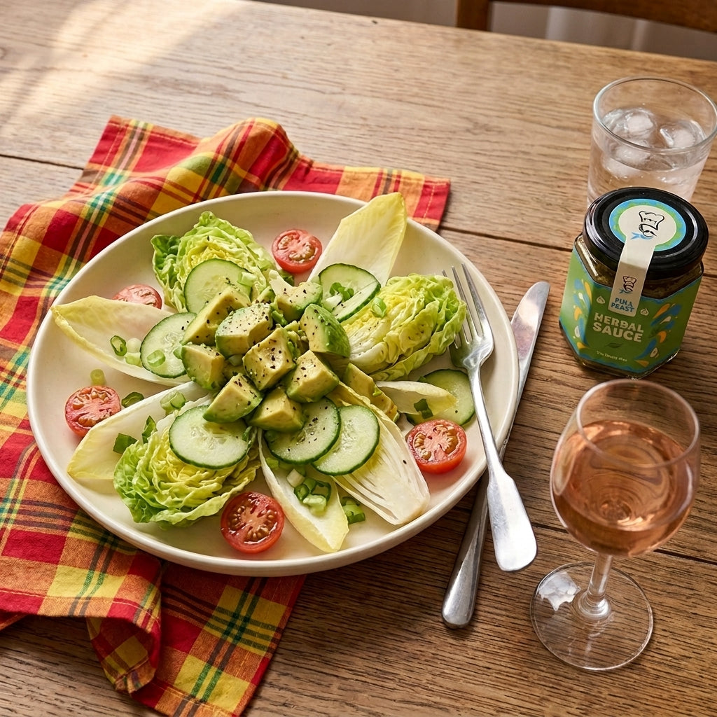 Full Feast Herbal Avocado Salad: A Fresh French-Caribbean Starter