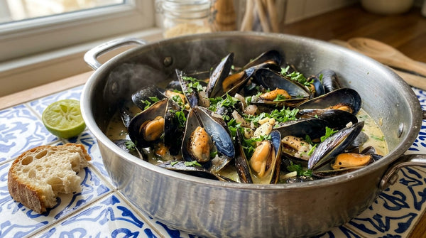 Moules Marinieres: Mussels in White Wine, on the Table in 25 Minutes