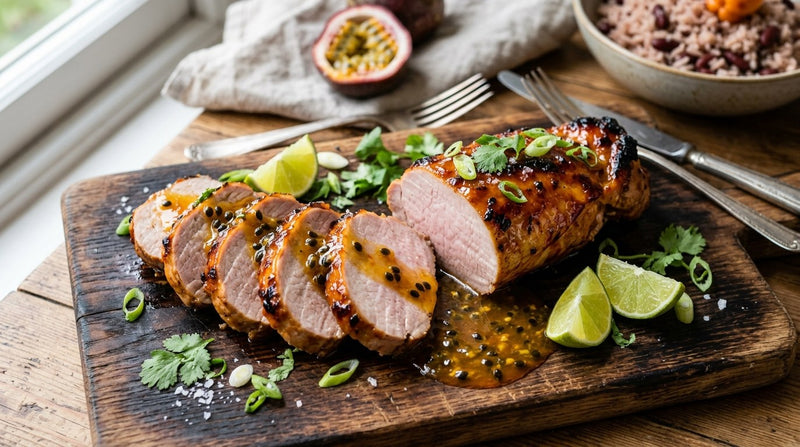 Passion Fruit Pork Tenderloin: Seared Gold, Glazed Sticky, On the Table in 40 Minutes